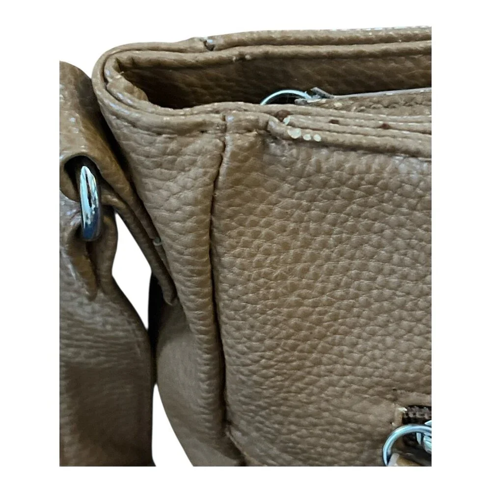 Stone Mountain USA Faux Leather Crossbody Shoulder Bag – Tan